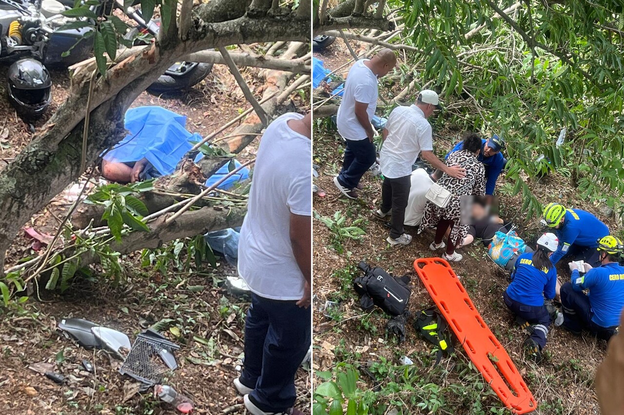 ¡Se dieron con un árbol! Un muerto y tres heridos deja accidente en la vía Santa Fe de Antioquia Bolombolo 2 anza3