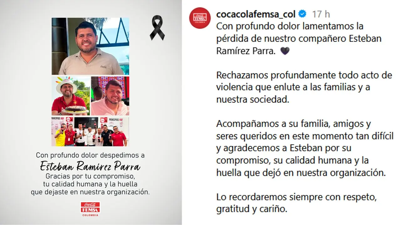 «Que paguen por este crimen»: Familia de Esteban Ramírez, asesinado por un fletero en Medellín, clama por justicia 3 esteban coca cola