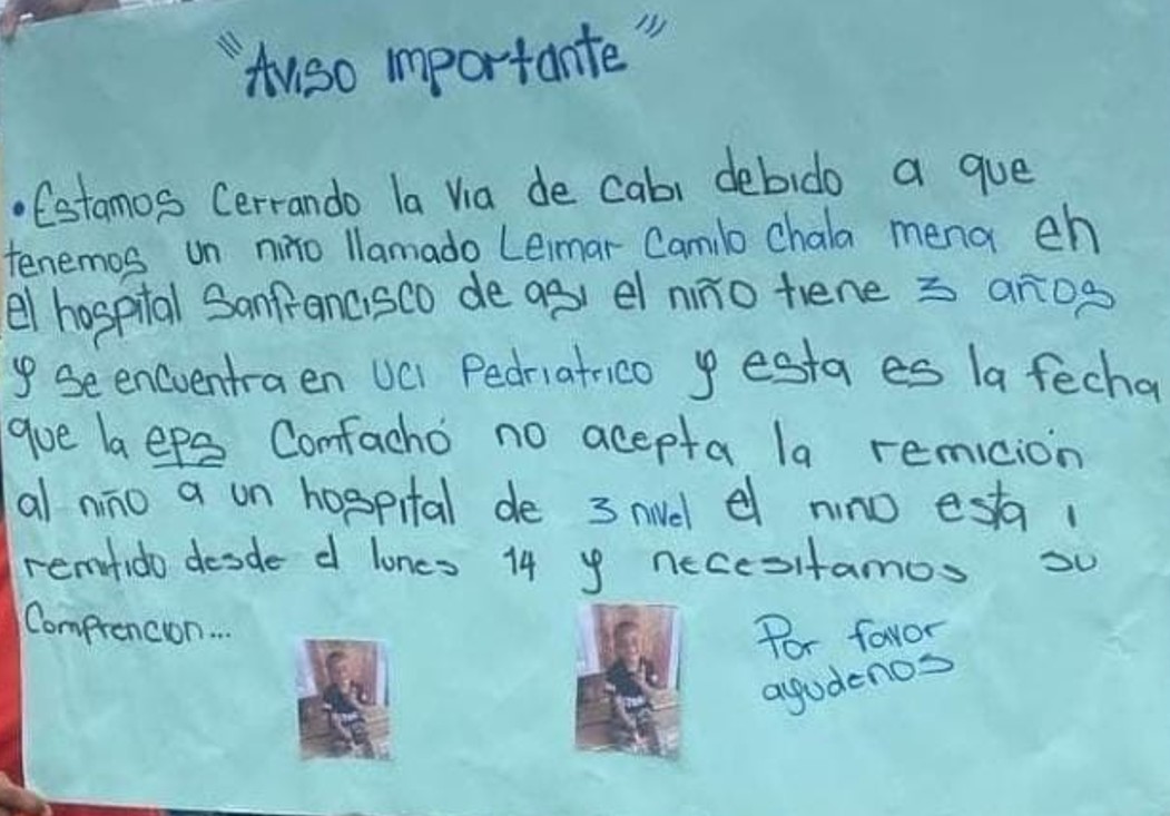 El drama de Leimar: el niño de 3 años que en Quibdó clama por traslado urgente a una hospital de mayor nivel para vivir 3 leimar3