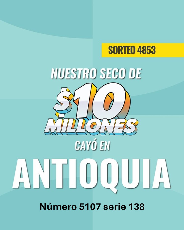 Resultados de la Lotería de Medellín: 18 de septiembre 5 Resultados de la Lotería de Medellín: 18 de septiembre