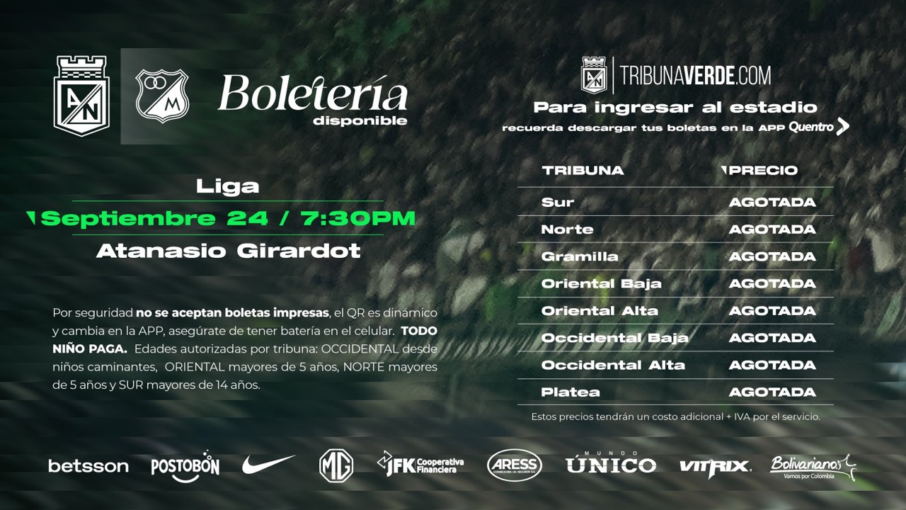 ¡Atanasio a reventar! Todo lo que debe saber para el clásico entre Atlético Nacional y Millonarios: logística, seguridad y actividades 6 nal logistica1