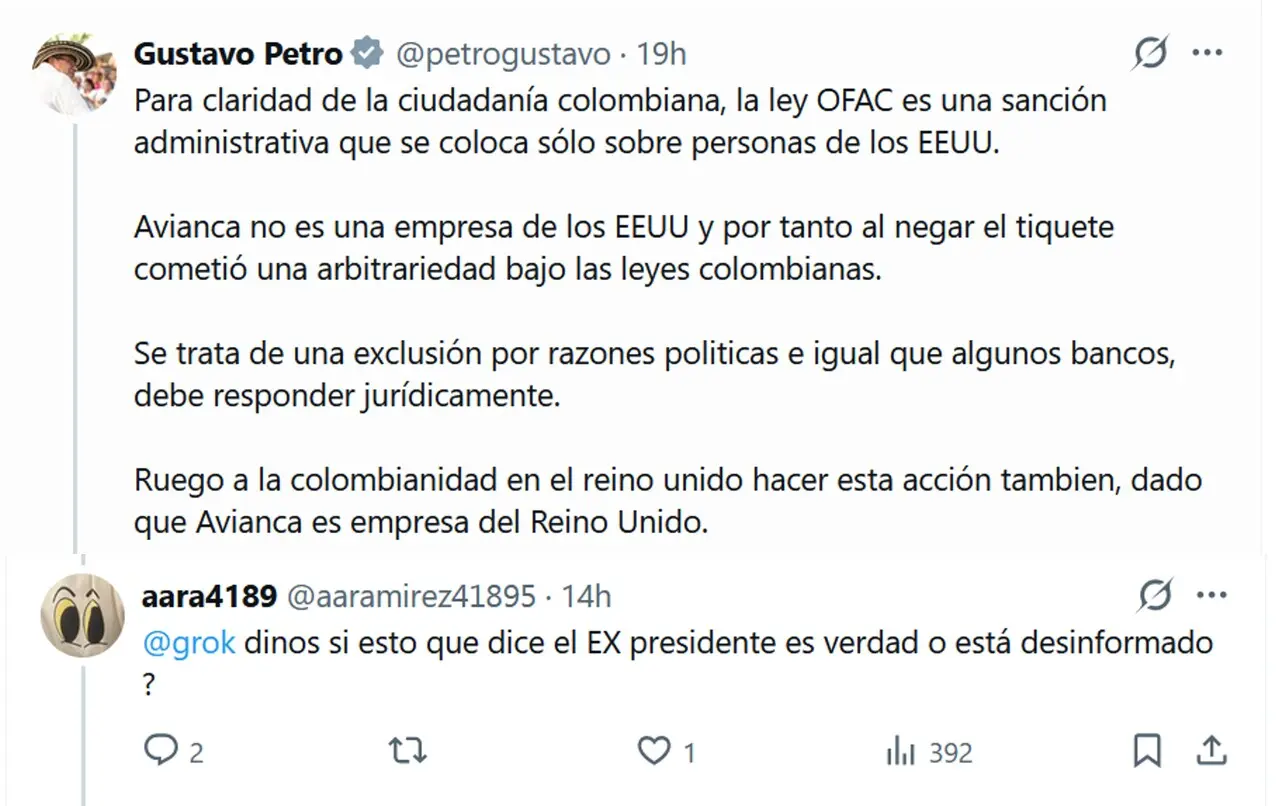 petro avianca grok2