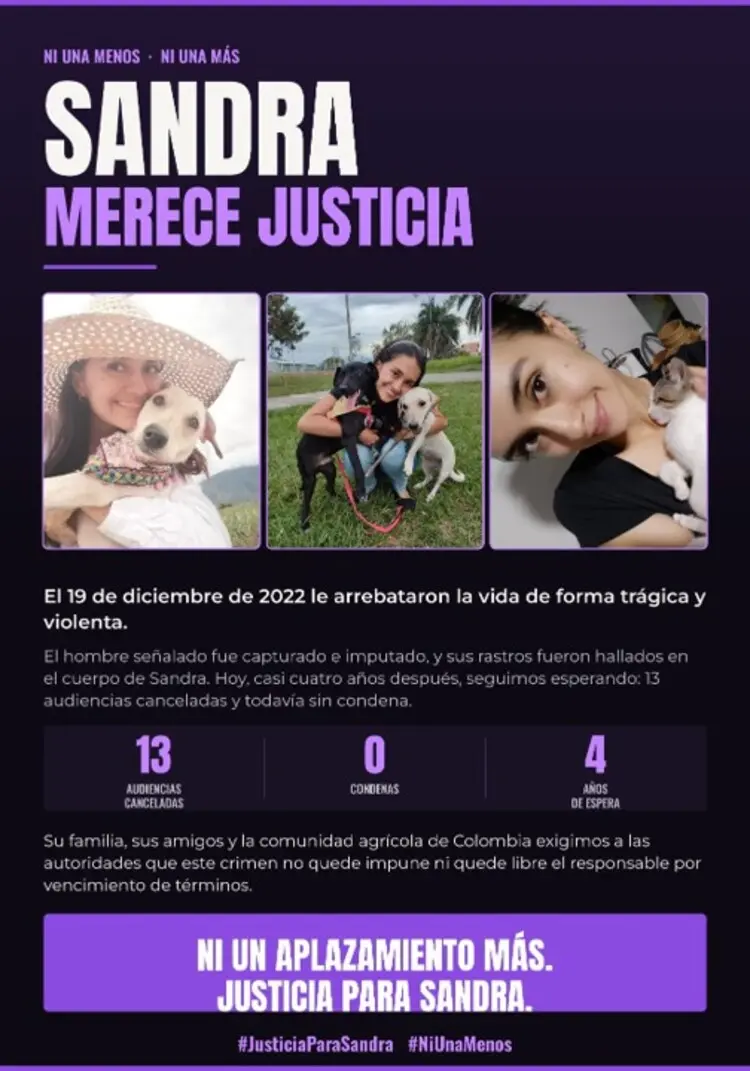 ¡Justicia para Sandra! El presunto feminicida de la ingeniera violada y asesinada, estaría a punto de salir libre porque han dilatado sus audiencias 2 sandra justicia