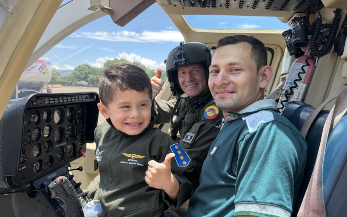De un helicóptero de cartón a un vuelo real con la Fuerza Aérea: el sueño cumplido a un niño de Cúcuta 2 sueno2