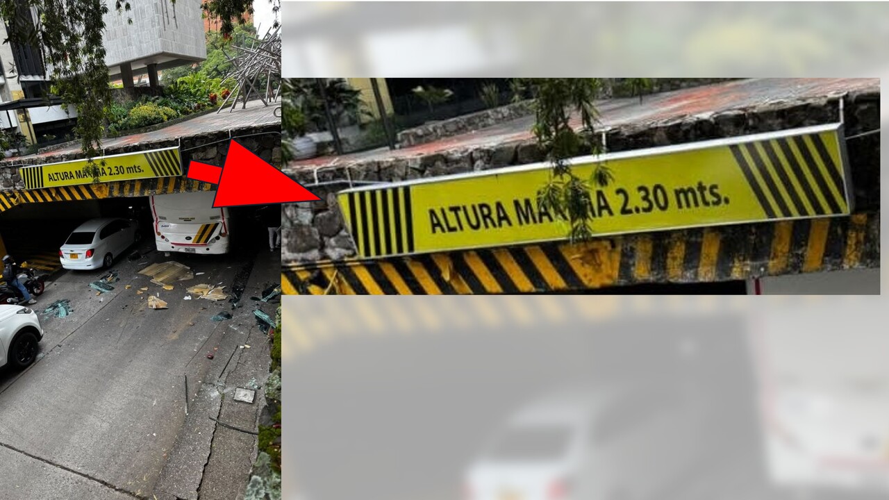 ¿No leyó? Buseta se metió por donde no cabía y atorado se quedó: en el subterráneo de Suramericana 2 suramericana3