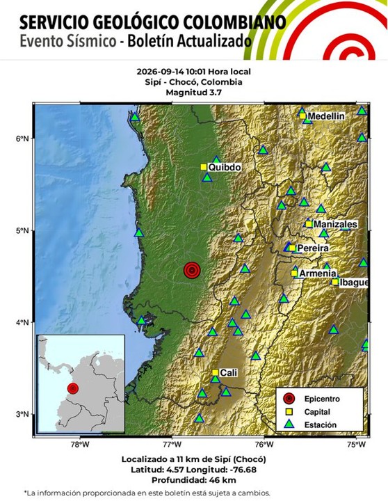 ¡Lunes movidito! Dos fuertes temblores con diferencia de 4 minutos se registraron sobre las 10 de la mañana 3 temblor 1001