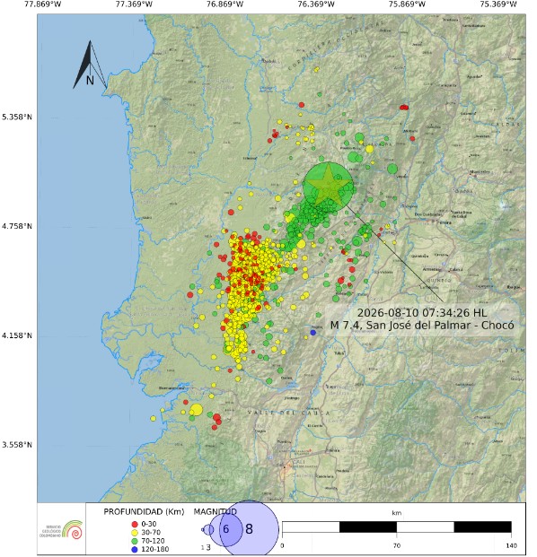 Las réplicas del terremoto de Chocó bajan y los temblores en Chaparral aumentan: El Servicio Geológico explica la situación 2 temblores del 24 de septiembre