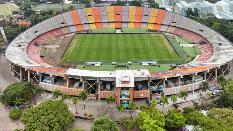 Vista aérea del estadio Atanasio Girardot de Medellín