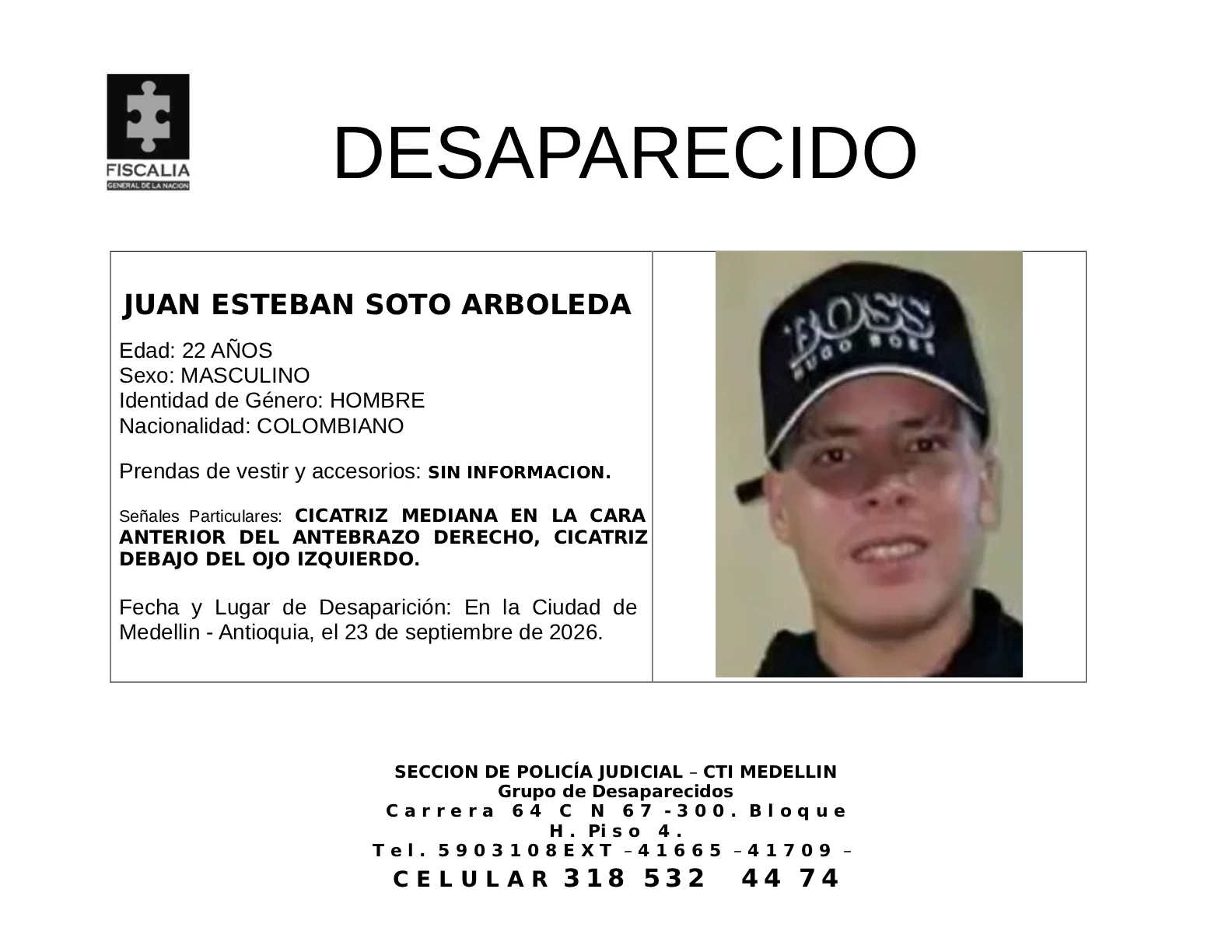 Juan Esteban Soto desapareció en Medellín 2 Juan Esteban Soto desapareció en Medellín