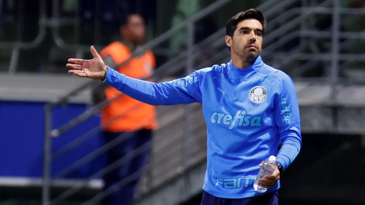El técnico Abel Ferreira durante un partido de Palmeiras. Foto de archivo.