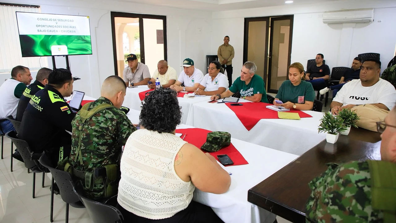 Consejo de seguridad en el Bajo Cauca: ofensiva contra las estructuras criminales en Antioquia