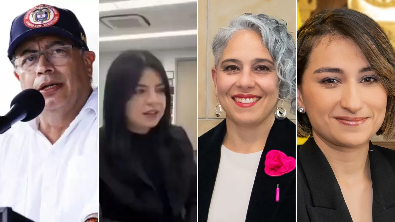 Collage de Gustavo Petro, Deicy Jiménez, María José Pizarro y Laura Sarabia