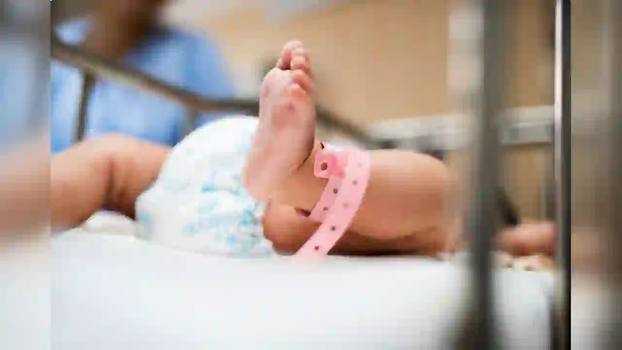 Bebé recién nacido en un hospital