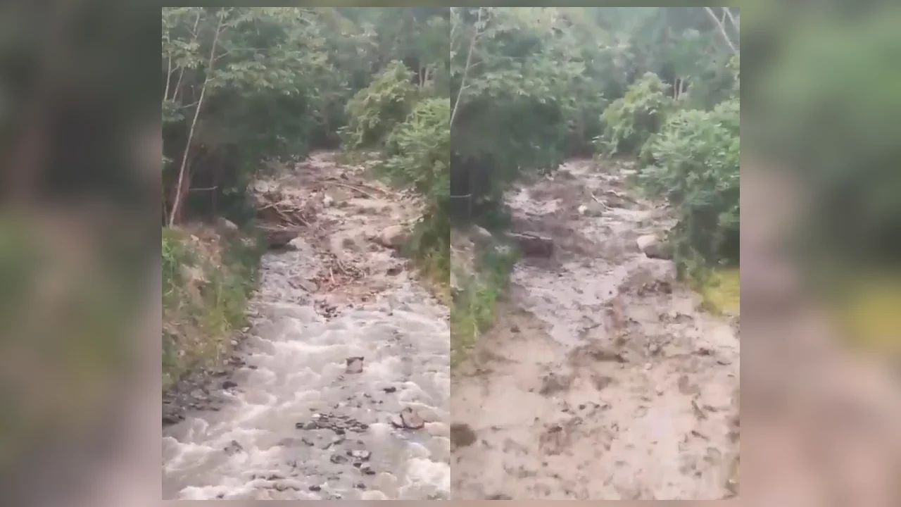 ¡Creciente súbita en Liborina! La quebrada Juan García se desbordó y dejó vías dañadas y ganado arrastrado