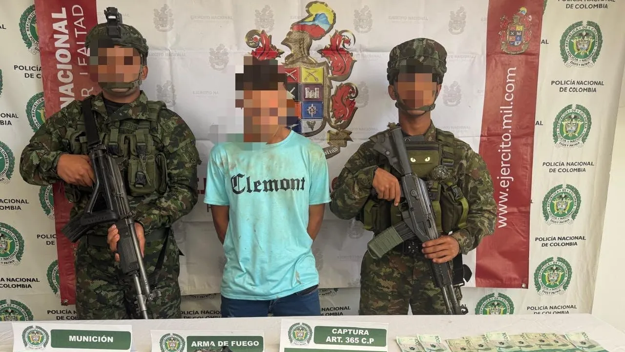 Capturan en Anorí a alias ‘El Gringo’, presunto cabecilla del Clan del Golfo que extorsionaría a mineros