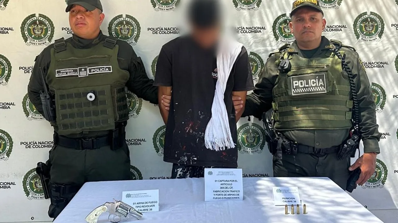 Hombre capturado con un revólver en San José del Nus, San Roque