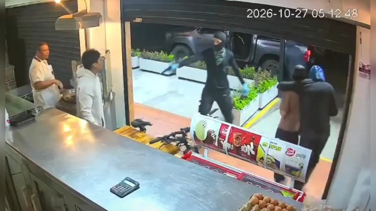 Secuestro de joven en una panadería de Guacarí, captado por una cámara de seguridad