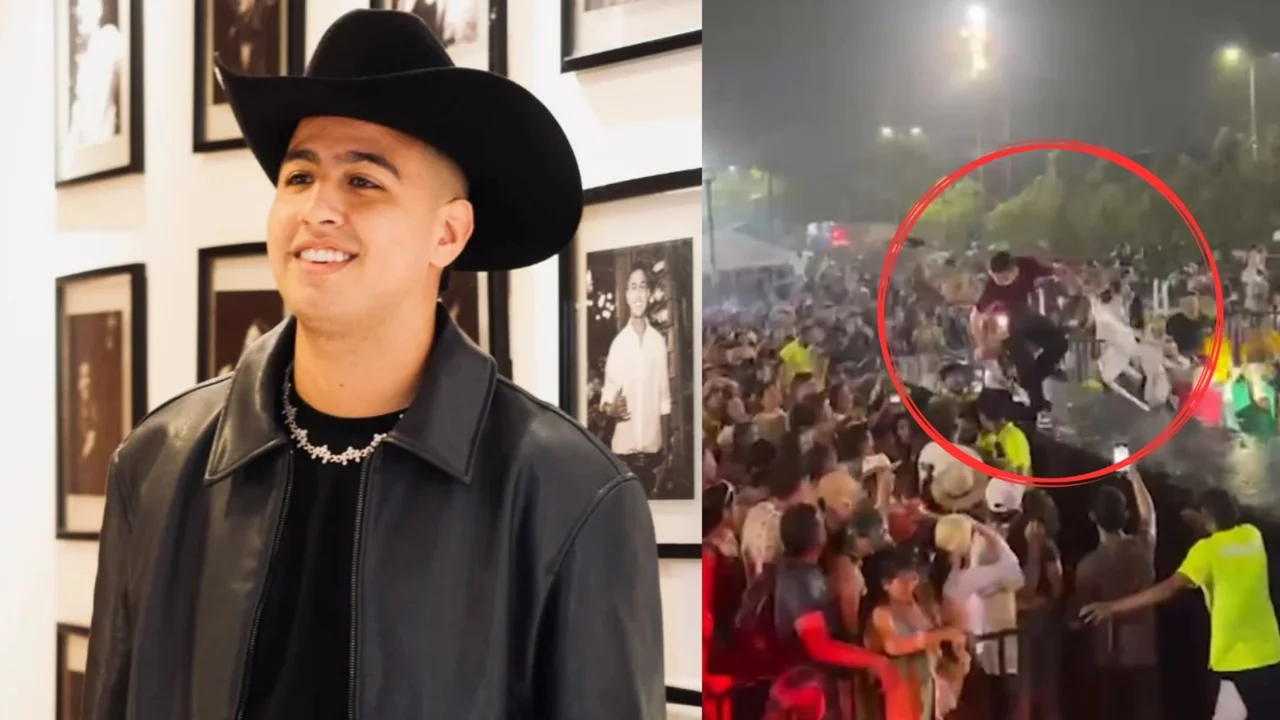 Martín Elías Jr. y el momento de su caída de la tarima durante un concierto
