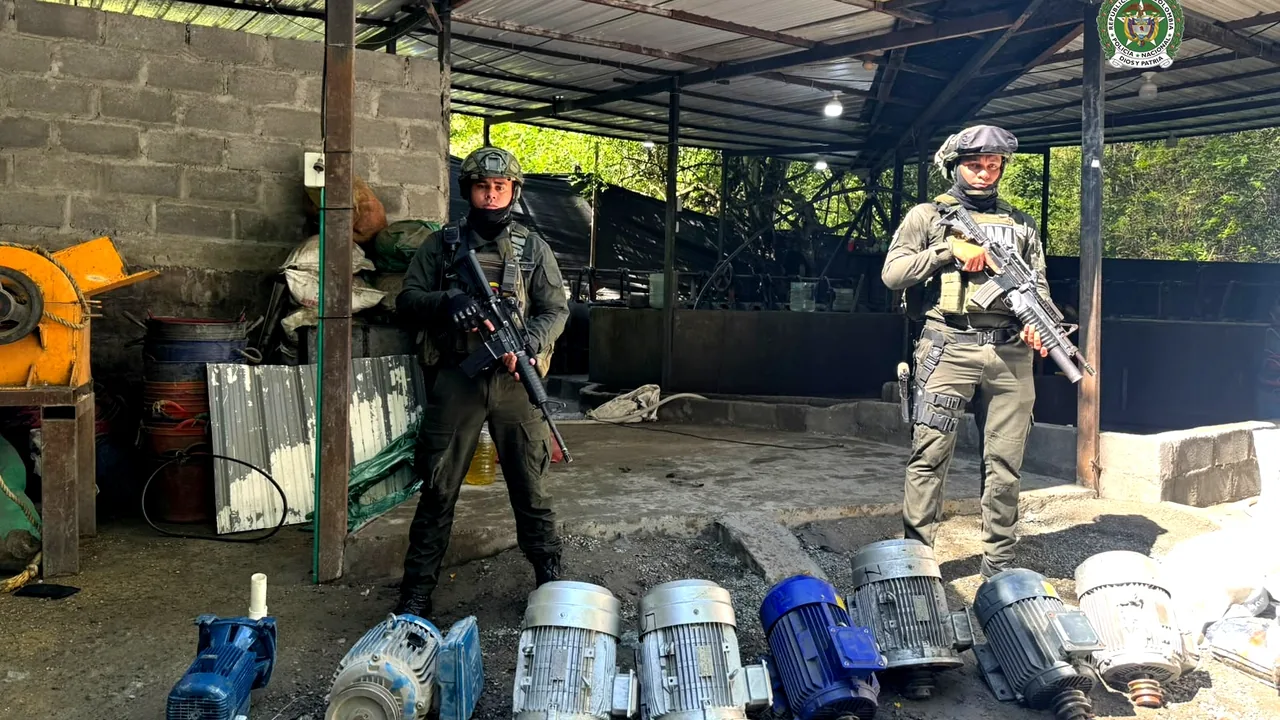 Cayeron cuatro minas ilegales en Santa Fe de Antioquia: les destruyeron 48 motores y una draga