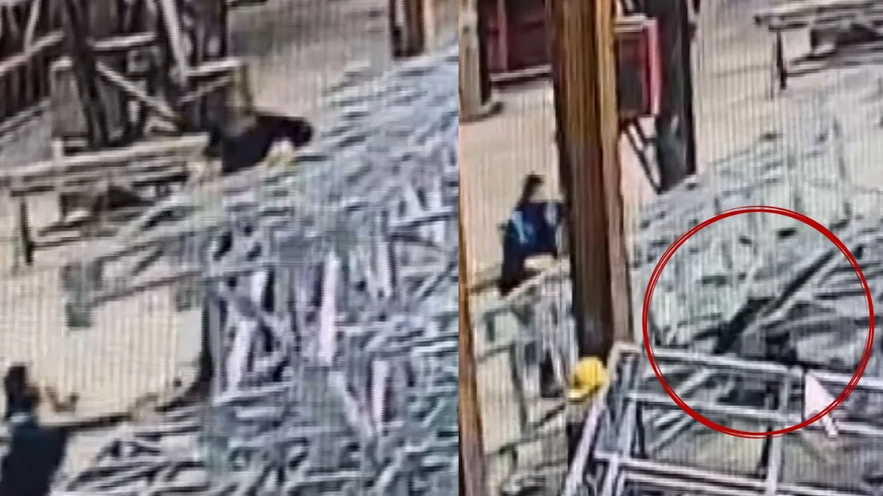 Captura del video del accidente laboral en una fábrica de galvanizado en Ankara, Turquía