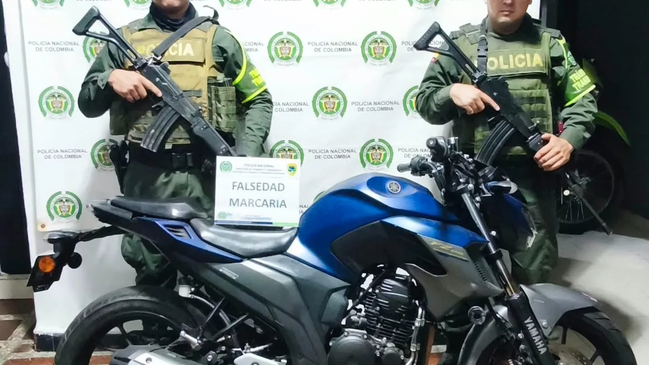 Inmovilizan en Yarumal una motocicleta con el motor, el chasis y la placa alterados
