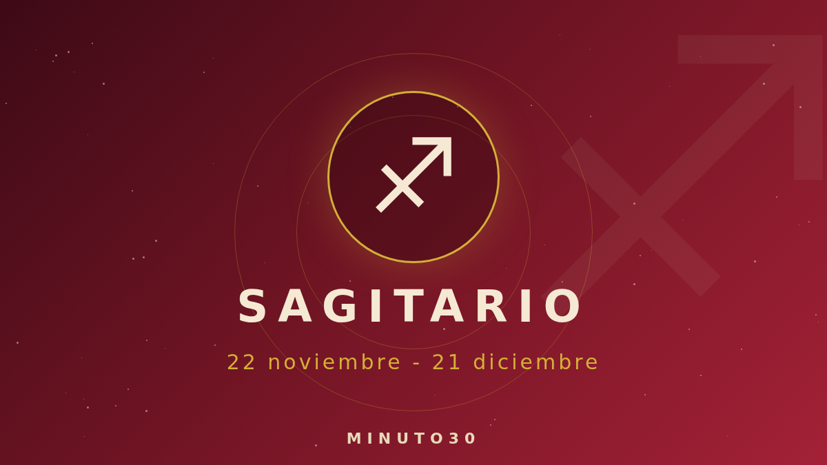 Horóscopo del lunes, 19 de octubre de 2026 10 Horóscopo Sagitario - Minuto30