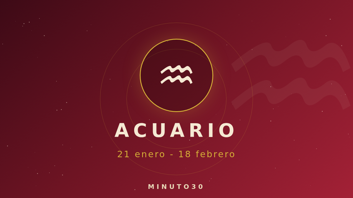 Horóscopo del lunes, 19 de octubre de 2026 12 Horóscopo Acuario - Minuto30