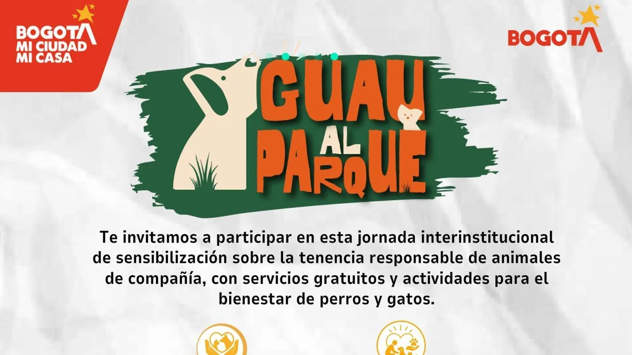 Guau al Parque llega a Santa Isabel, en Bogotá, con vacunación antirrábica gratis y actividades para mascotas