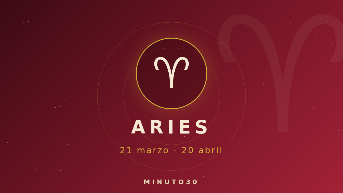 Horóscopo del lunes, 19 de octubre de 2026 2 Horóscopo Aries - Minuto30