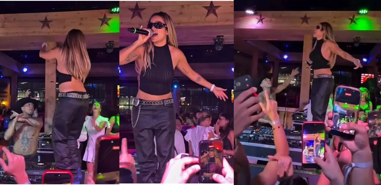 ¡Sorpresa total! Karol G llegó a la fiesta tras su concierto en Dallas y cantó con sus fans 1 Karol G canta junto a los asistentes en la fiesta oficial tras su concierto en Dallas