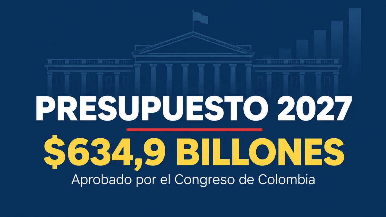 Presupuesto General de la Nación 2027 por $634,9 billones aprobado por el Congreso de Colombia