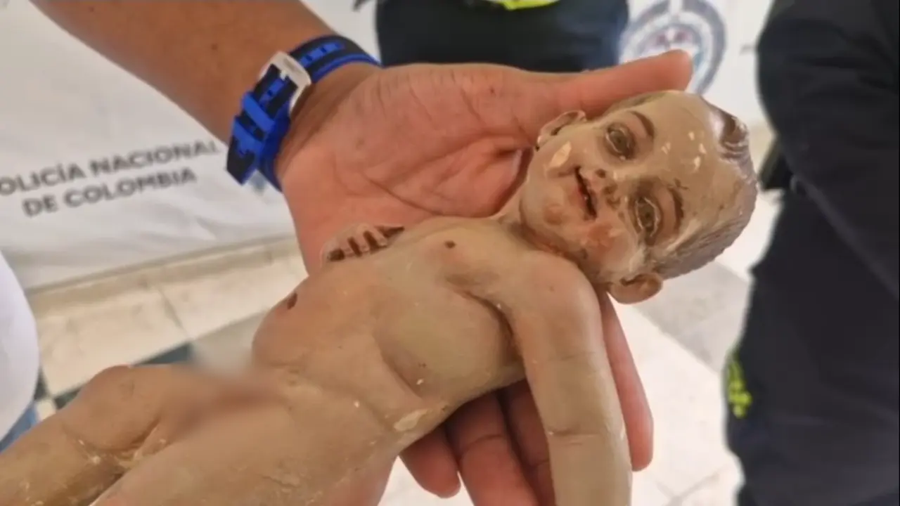 ¡No la quiere! Sacerdote de Medellín se niega a recibir la reliquia del Niño Dios robada y hallada en Armenia 2 Imagen del Niño Dios recuperada en Armenia, Quindío