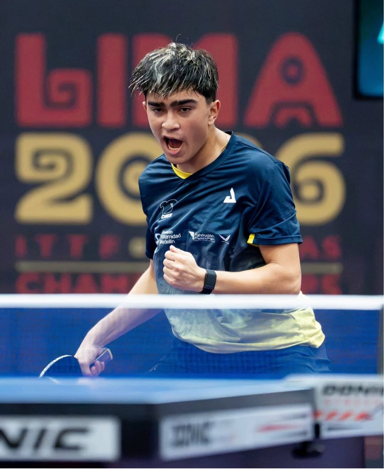 Emanuel Otálvaro, de 16 años, se colgó el bronce en el Panamericano de tenis de mesa en Lima 2 Emanuel Otálvaro durante el Panamericano de tenis de mesa en Lima