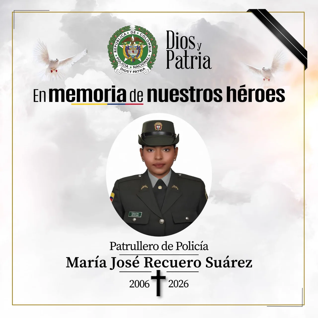 Pieza en memoria de la patrullera de Policía fallecida en Cali