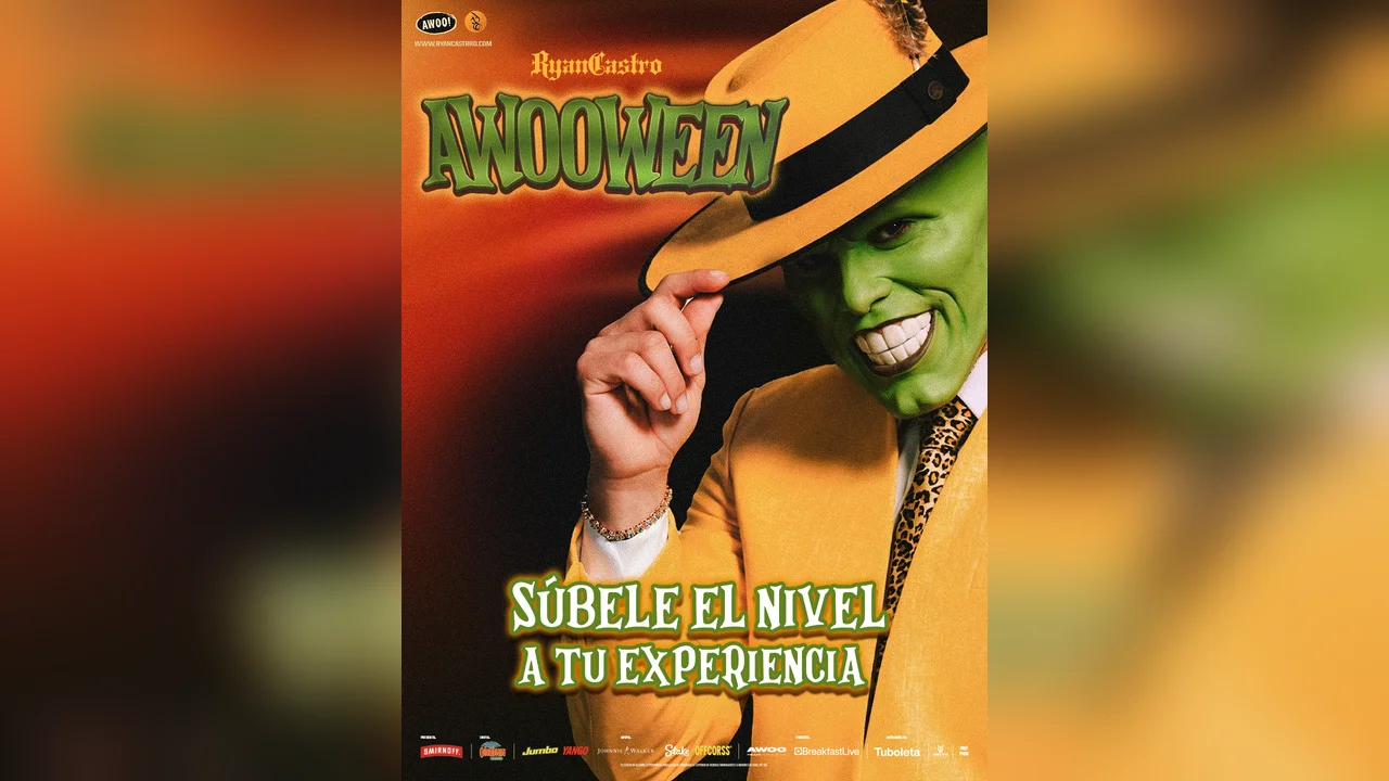 Halloween en Bogotá: Six Sex, Jalogüín y Awooween encienden el último fin de semana de octubre 7 Afiche de AWOOWEEN con Ryan Castro en El Campín