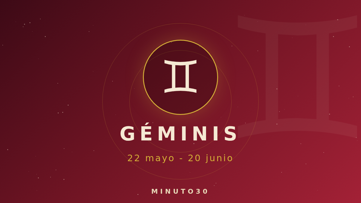 Horóscopo del lunes, 19 de octubre de 2026 4 Horóscopo Géminis - Minuto30