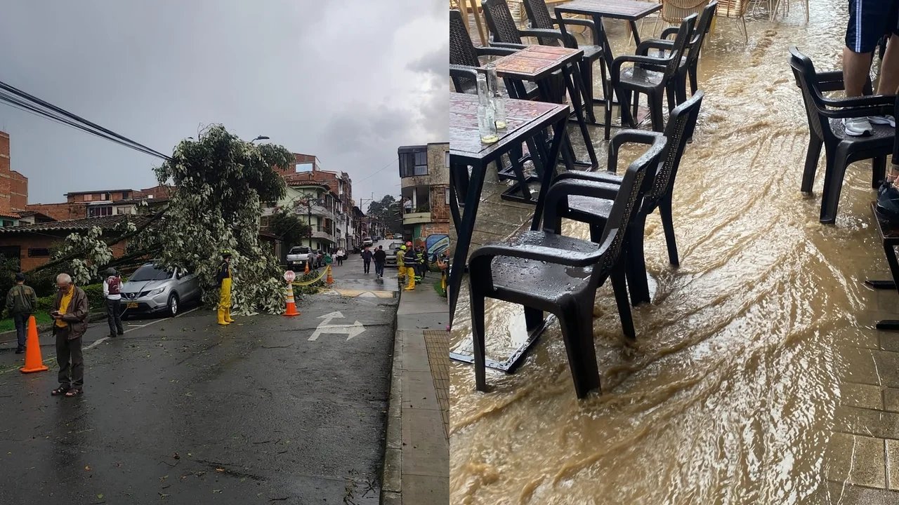 ¡Antioquia bajo el agua! Fuertes vendavales e inundaciones golpearon a Guarne y San Pedro de Urabá