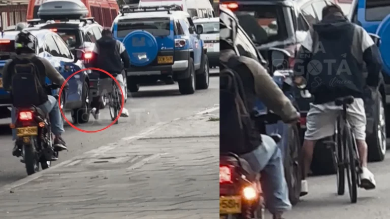 ¡Alerta en Bogotá! En video quedó captado un presunto ‘pinchallantas’ mientras dañaba un vehículo