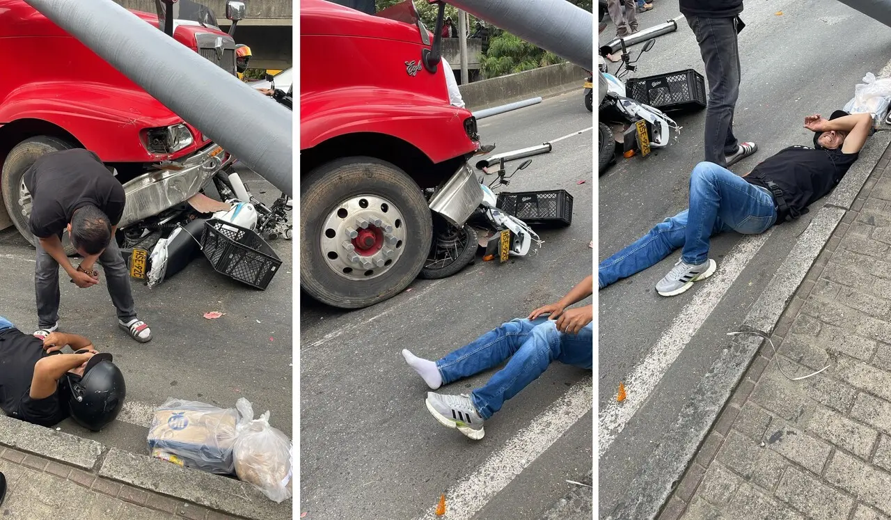 Grave accidente en la Avenida Regional: motocicleta quedó bajo las llantas de una tractomula a la altura de Toscana 2 accidente toscana