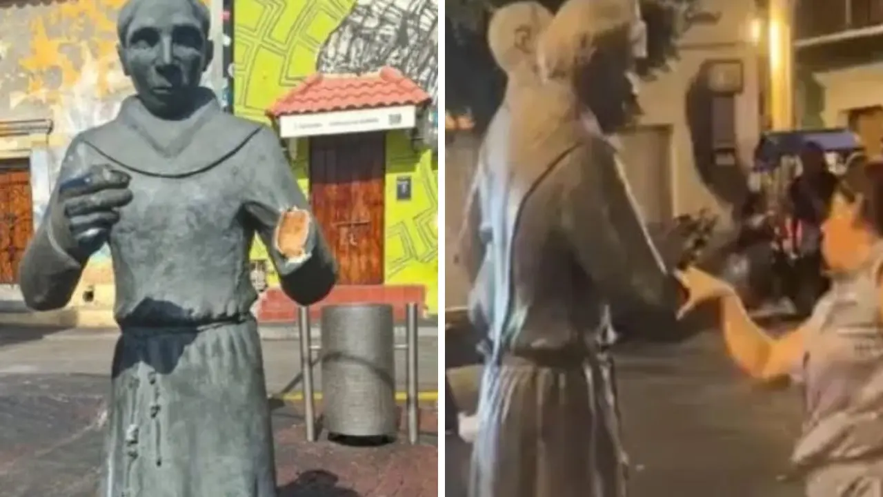 ¡Le tocó responder! Turista que tumbó estatua en Cartagena pagará la reparación del monumento