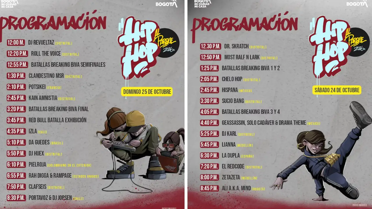 ¡Bogotá se prende con el hip hop! Artistas internacionales llegan este fin de semana 2 ¡Bogotá se prende con el hip hop! Artistas internacionales llegan este fin de semana