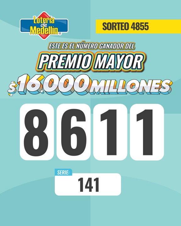 Resultados de la Lotería de Medellín: 2 de octubre 2 Resultados de la Lotería de Medellín: 2 de octubre