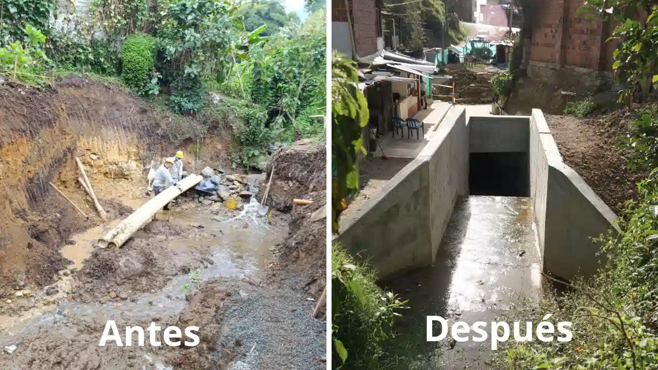 Terminan obras para frenar inundaciones en cuatro quebradas de Medellín: así quedaron 4 Terminan obras para frenar inundaciones en cuatro quebradas de Medellín