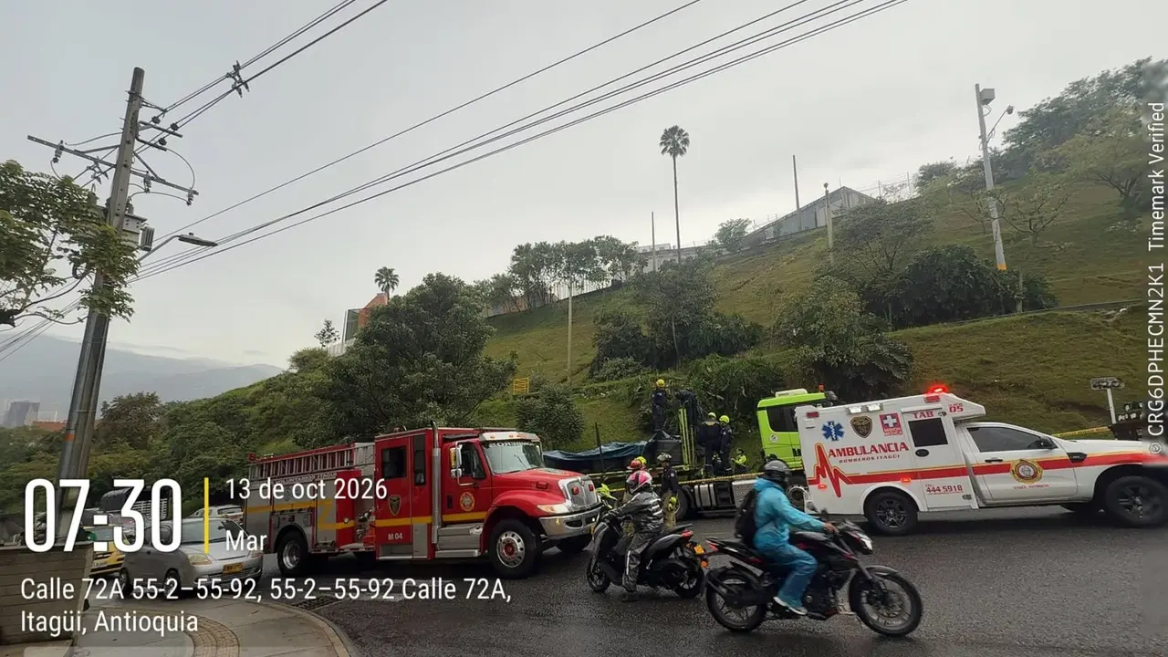 polizon murio bajo la carga de un camion en itagui
