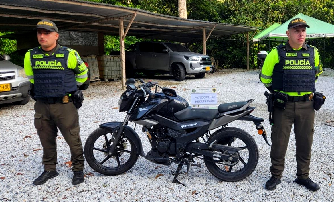 Puerto Triunfo: motocicleta recuperada por la Policía