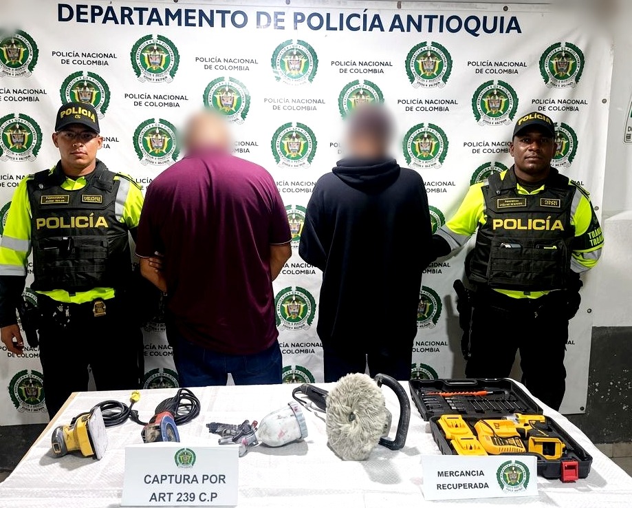 Titiribí: captura por hurto de herramientas