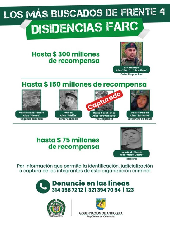 Cayó «Brayan Veneco» presunto cabecilla de las disidencias de las Farc por el que ofrecían hasta $150 millones 2 Cayó «Brayan Veneco» presunto cabecilla de las disidencias de las Farc por el que ofrecían hasta $150 millones